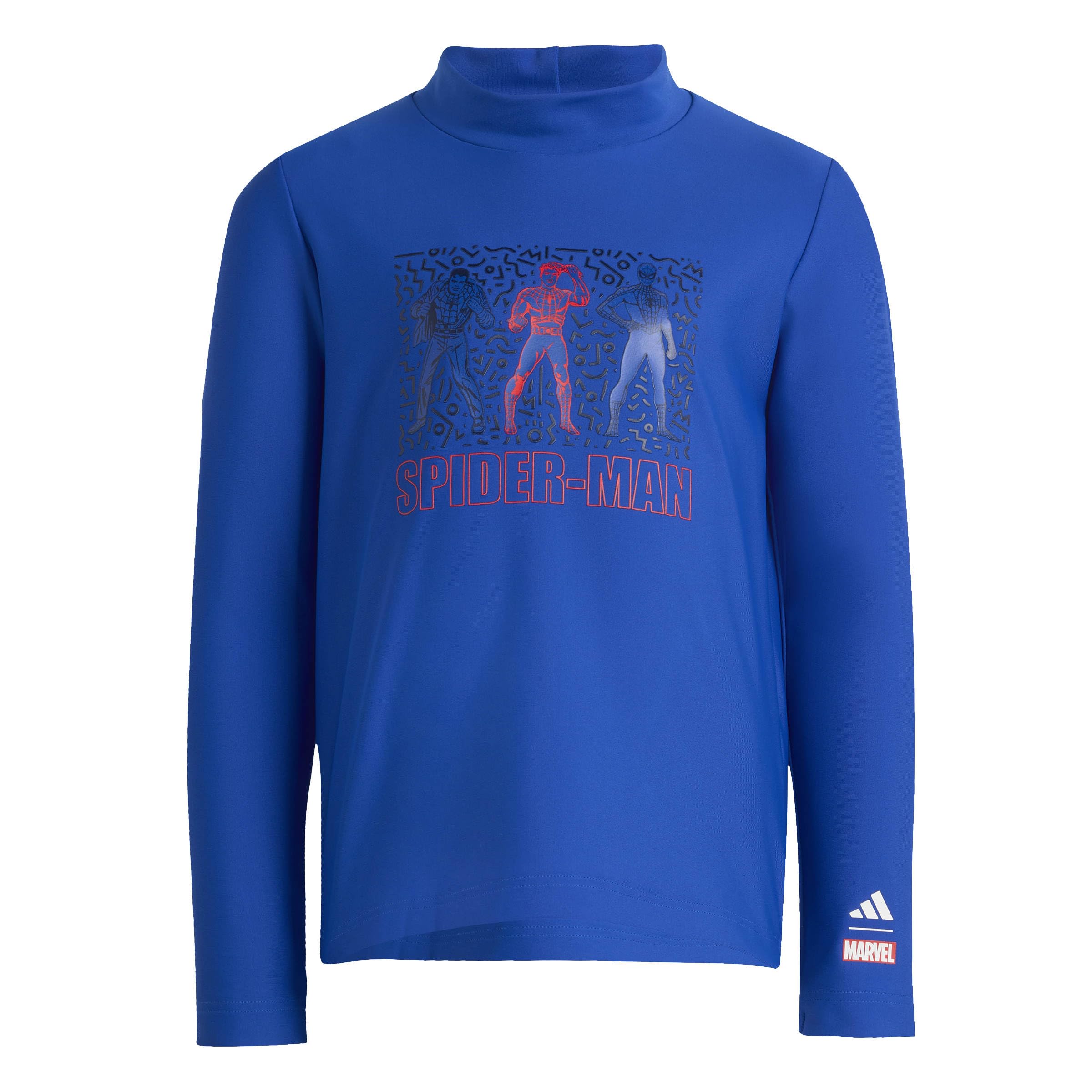 adidas Boy's Marvel Spider-MAN Rashguard, Team Royal Blue, 7-8 Years
