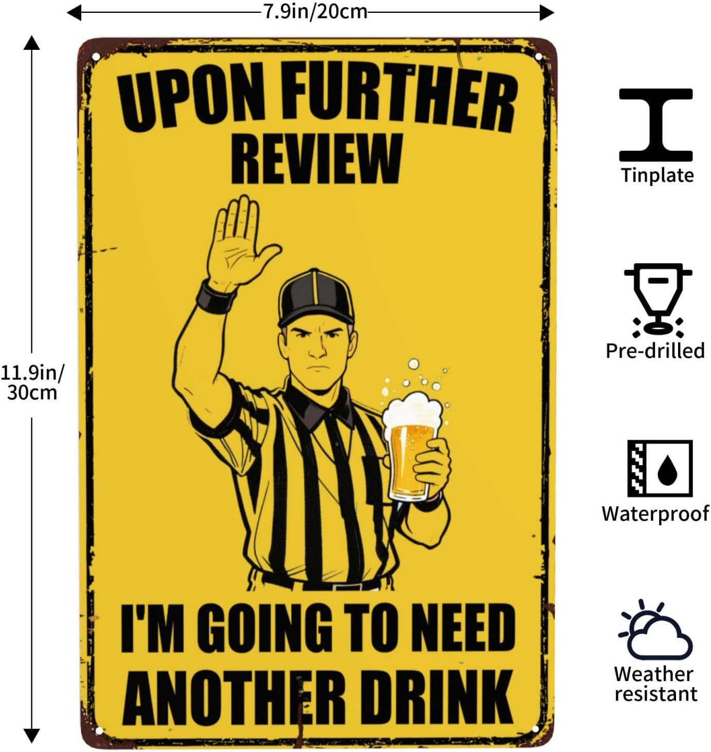 Football Wall Decor for Man Cave Sports Theme Room,Funny Home Bar Wall Art