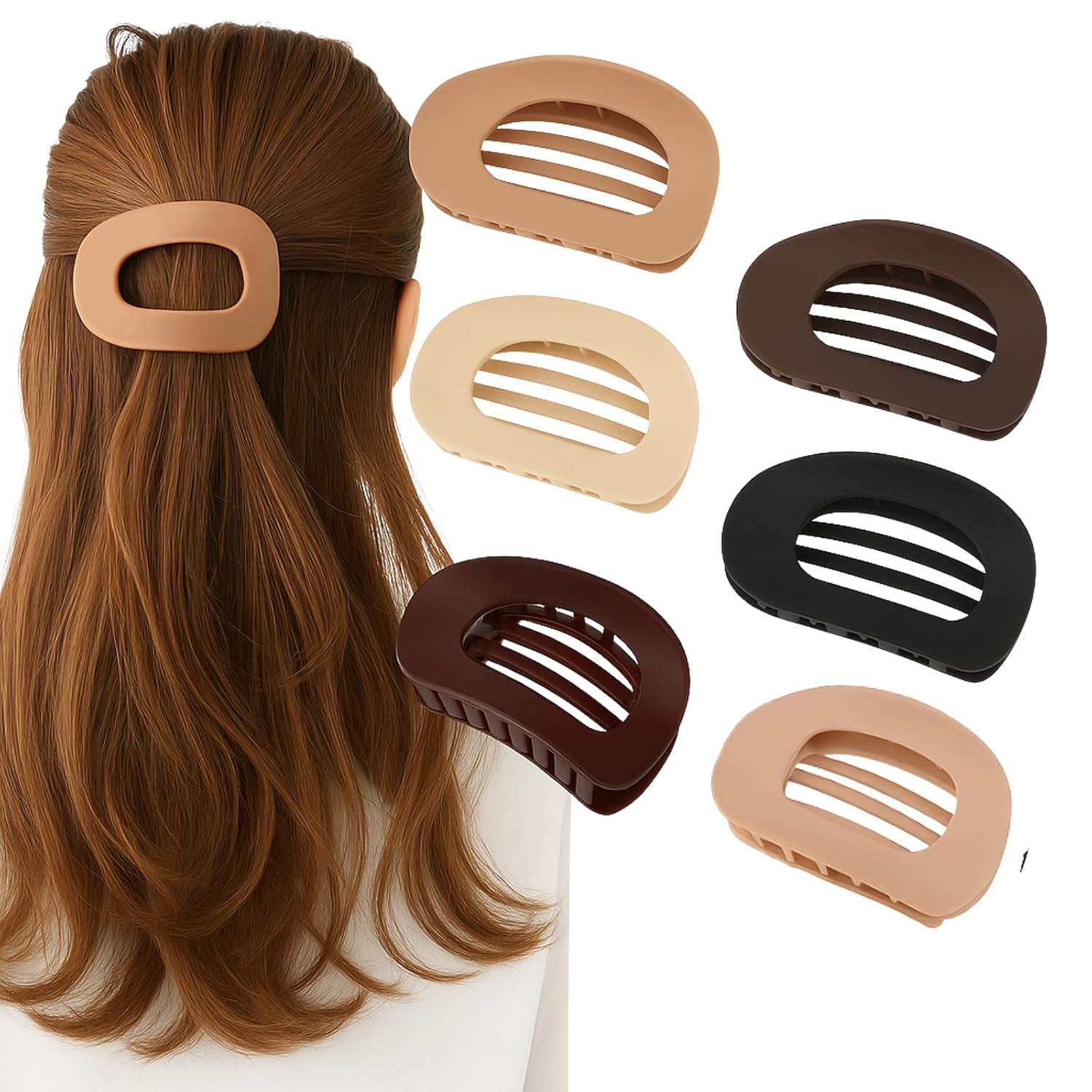 Duckbill Hair Clips for Women - Simple Elegant Flat Design