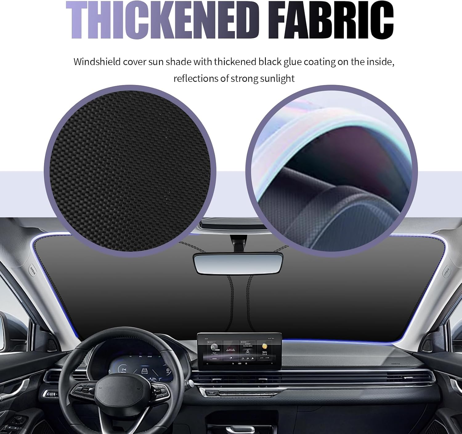 59×31 Inch Car Windshield Sun Shade,Foldable Car Sun Shade Windshield for Blocking Sunlight & Thermal,Summer Essentials Cars Windshields Cover Suns Shades for Cars,SUVs