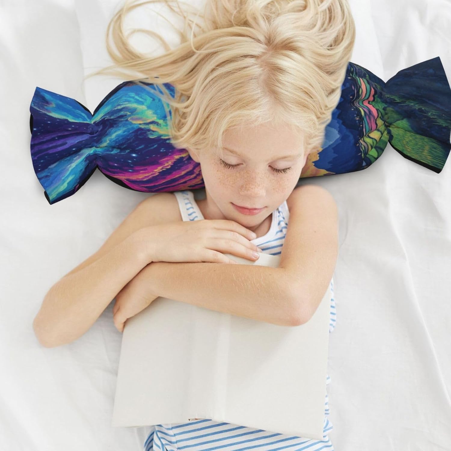 The Fields Under Cylindrical Pillow-Premium Bed Pillows, Side Sleeper Neck Support, Decorative Candy Design, Soft and Durable