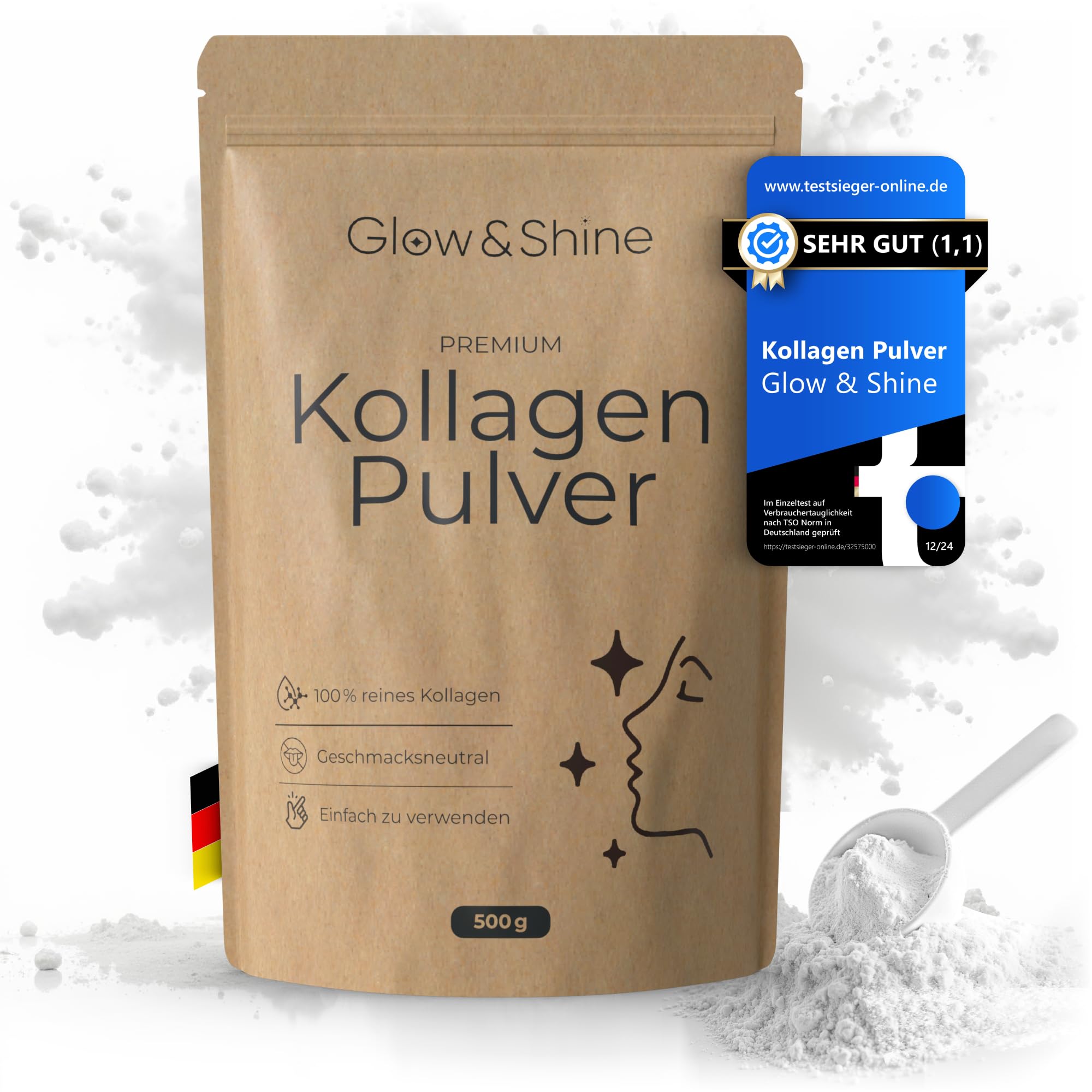 Glow & Shine Poudre de collagène 500 g