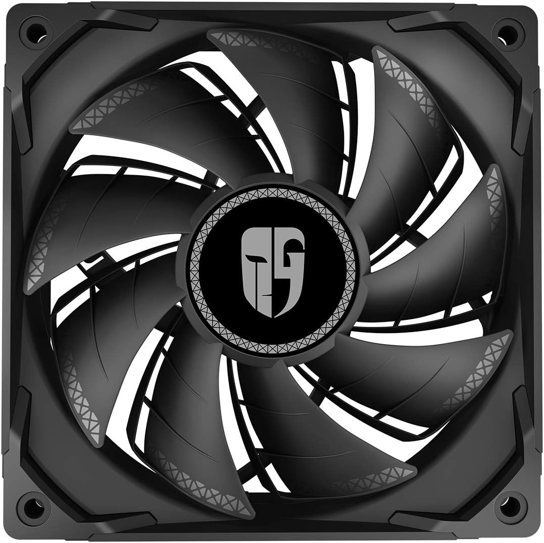 DEEP COOL TF120S, 120mm Black Fan, Double-Layer Fan Blades, 500~1800 RPM±10%, Unique Wasp Waist Fan Frame Design