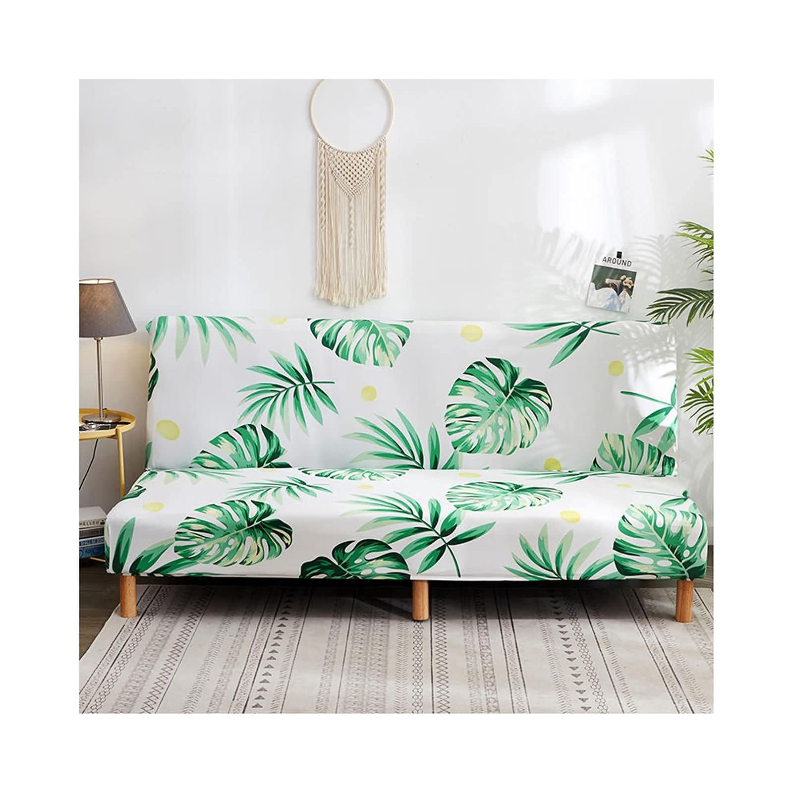 Housse de Sofa Feuilles 190-210CM | Revêtement Grand Canapé Style 1 Salon