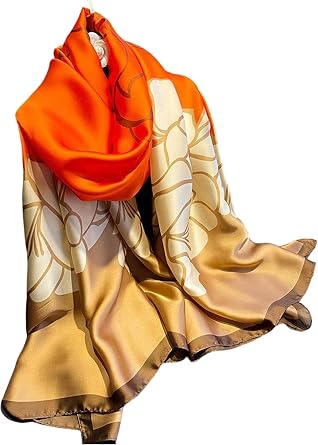 Clysoru Scarf for Women Satin Scarves 70.8" x 35.4" | Lightweight, Silky, Shawl Wrap