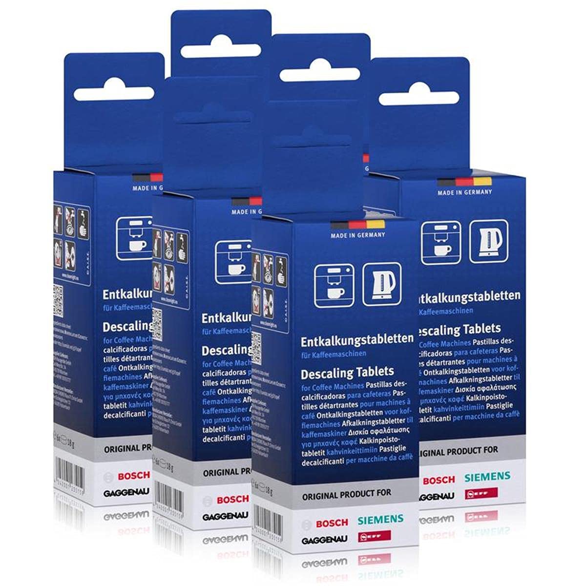 Bosch TCZ6002 - Pastillas descalcificadoras para cafeteras automáticas (6 unidades)