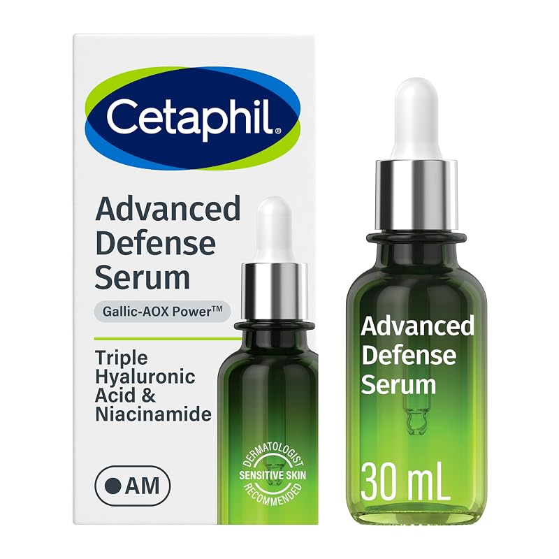 Sérum facial Cetaphil Advanced Defence AM com ácido hialurônico e niacinamida, 30 mL