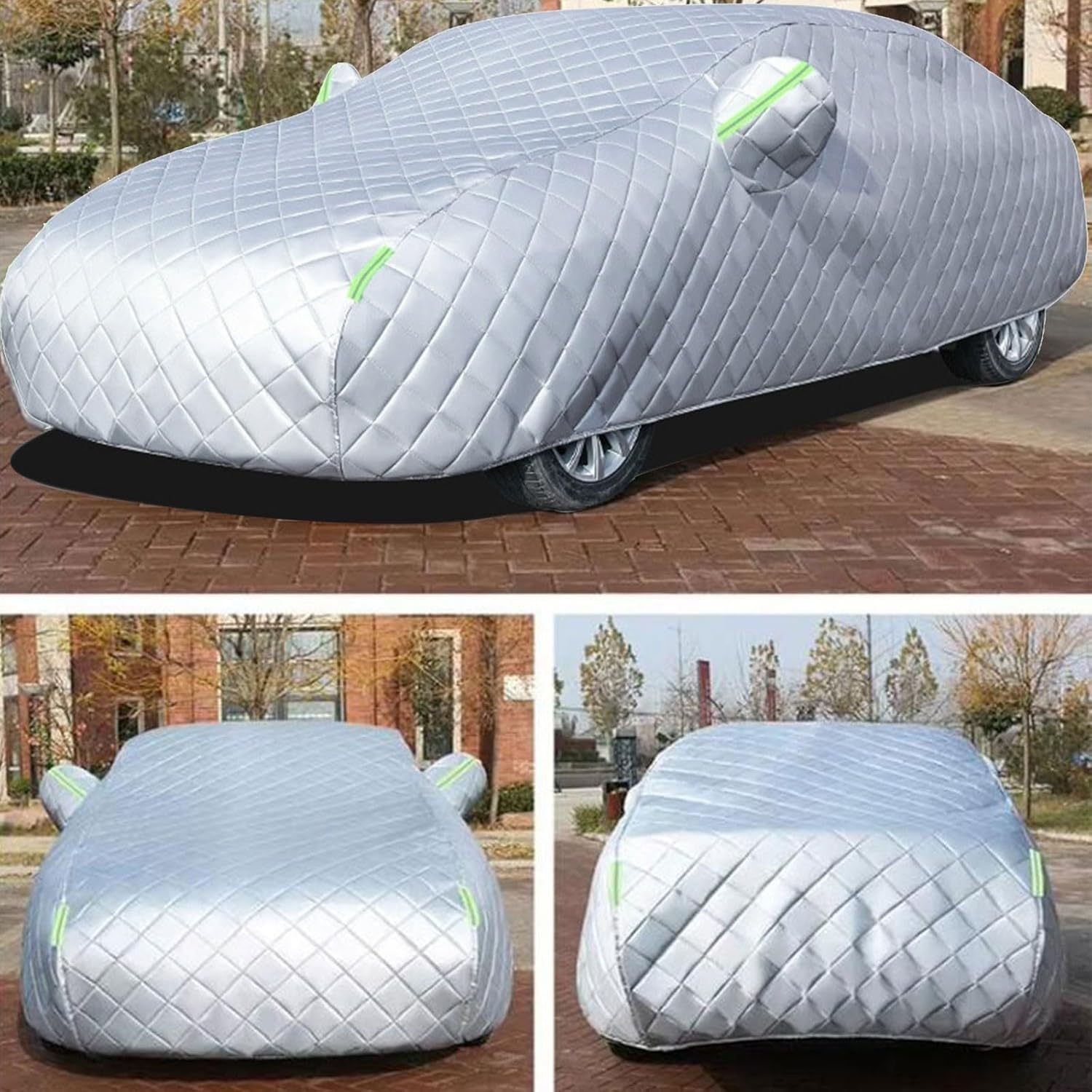 Telo Antigrandine Auto per For-d Fiesta (2013-2024) Copertura Antigrandine Esterno – Telo Copriauto Invernale Pesante, Tutte le Stagioni Impermeabile Anti-UV Anti-Neve Anti-Gelo