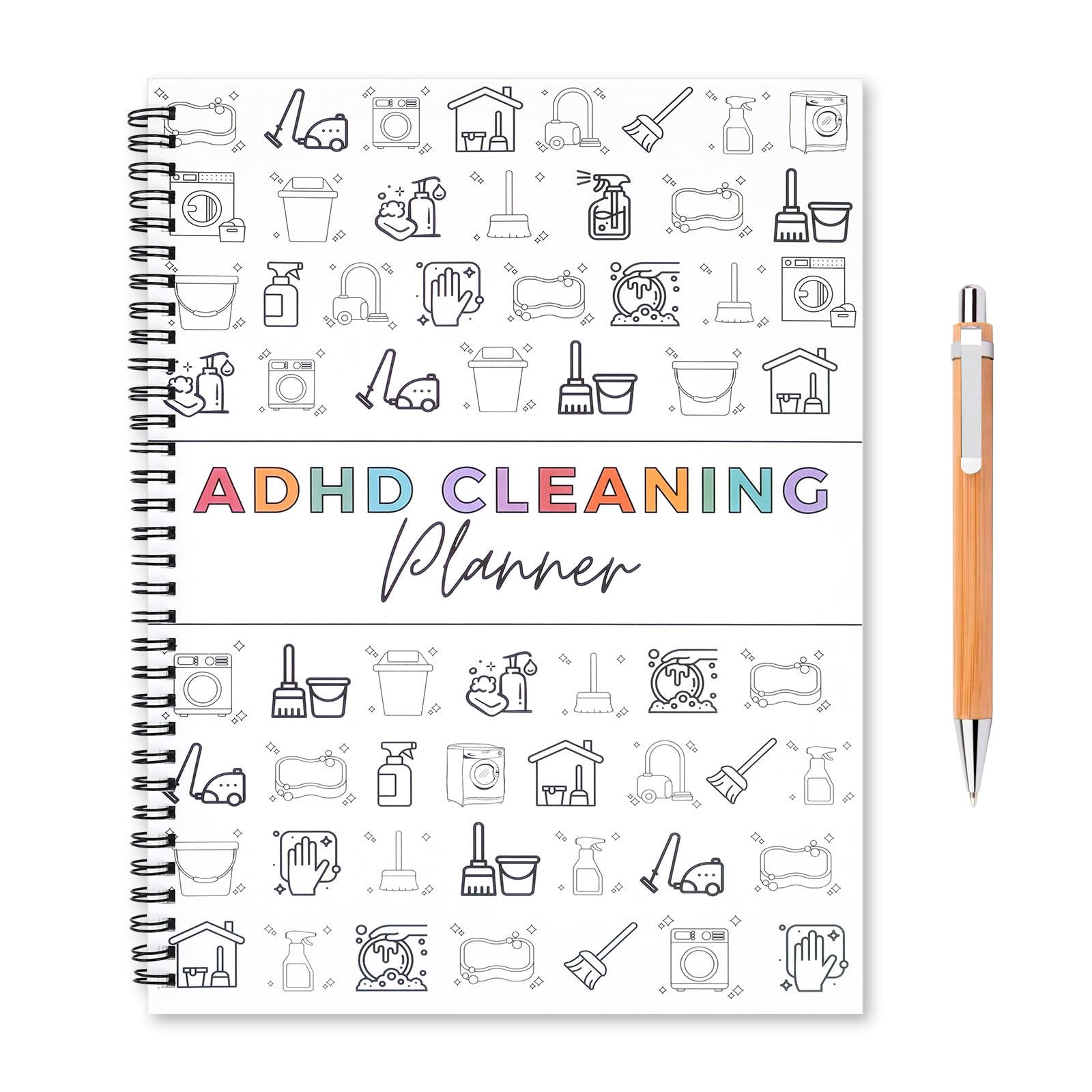 WEFINEST ADHD Cleaning Planner Book, A4 Household Cleaning Schedule Planner
