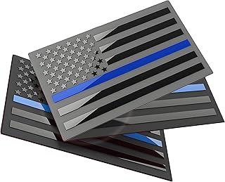 3 Pack Aluminium American Flag Emblem Deca for Cars & Trucks, 5 x 3 inch American USA Flag Decal Sticker,Support USA Police and Law Enforcement Officers