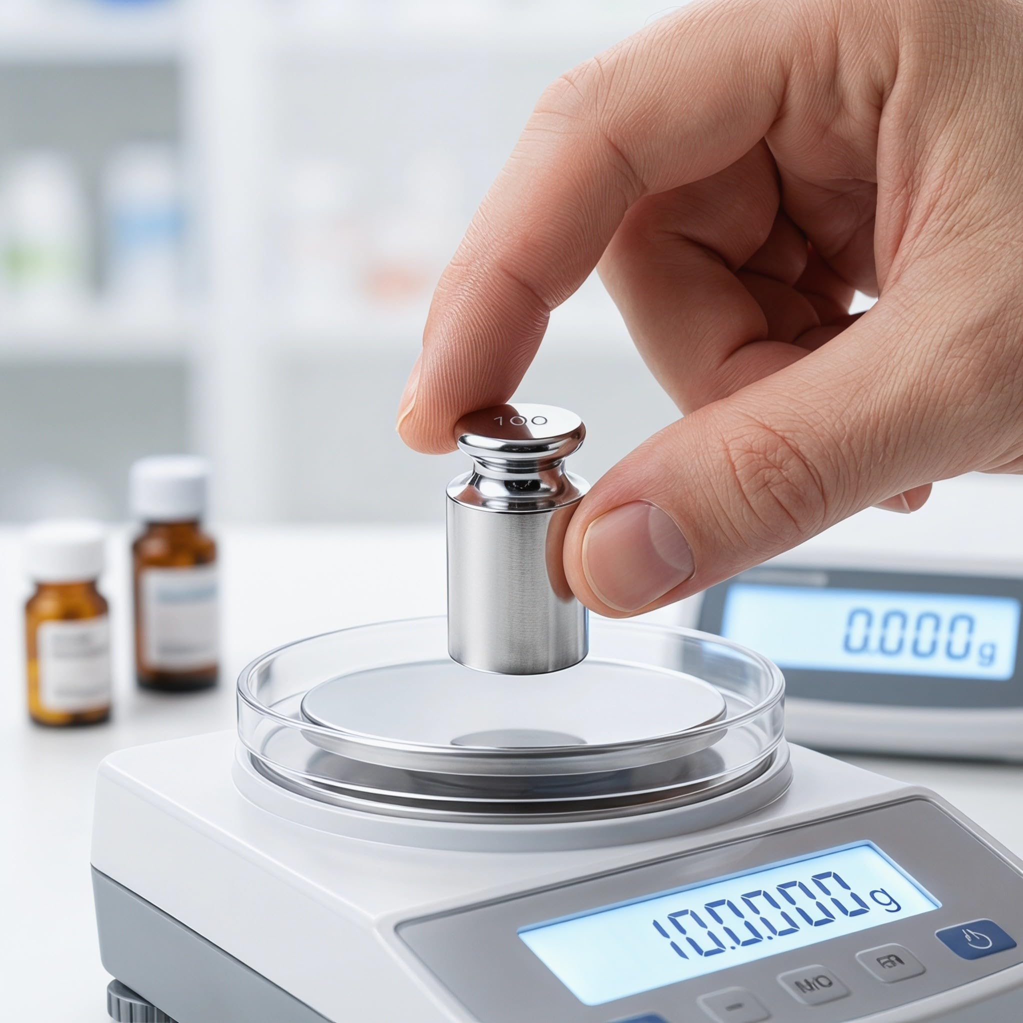 TEHAUX Peso de Calibración y Calibración Precisa de 100g de Acero Inoxidable Mantenimiento Fácil para Balanzas y Básculas de Alimentos para Uso Postal y Joyería