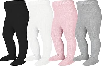 Baby Tights Cable Knit Leggings Seamless Cotton Stockings Pantyhose 0-5T