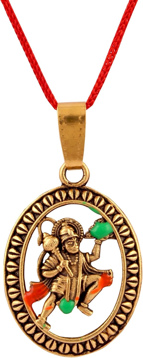 Rudra Empire Hanuman Bajrangbali with Parvat Pendant Locket for Men Women