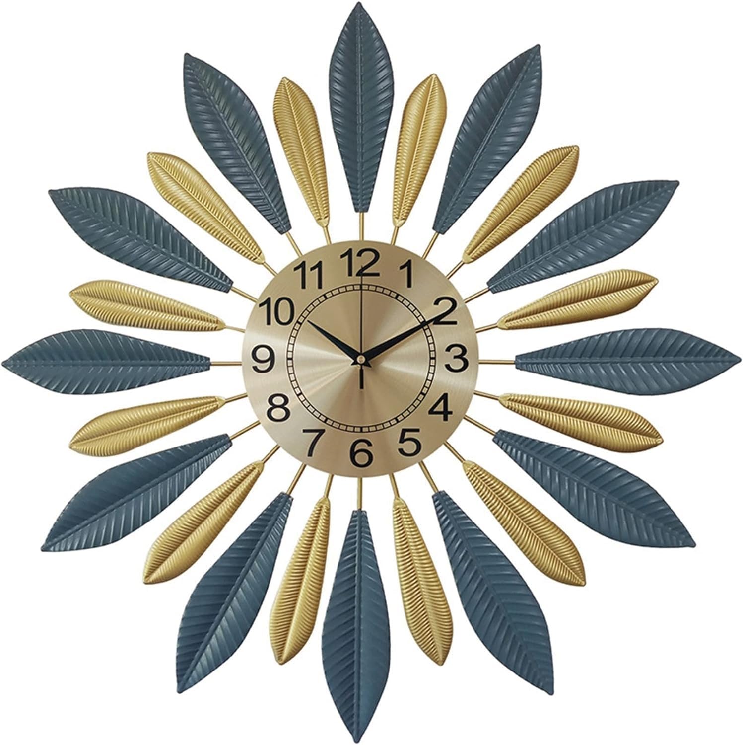 MYUYEE Mid Century Silent Non-Ticking Large Metal Ative - Modern Home ations for Living Room, Bedroom, Dining Room, Office - 58cm,B (A)