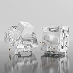 Kailh Box White Pro Clicky Mechanical Keyboard Switch with LED Diffuser | 3pin 45gf Pre-Lubed Dustproof Waterproof High-Speed Typing Key Switches for 3D Printed Clicker Fidget (10PCS)