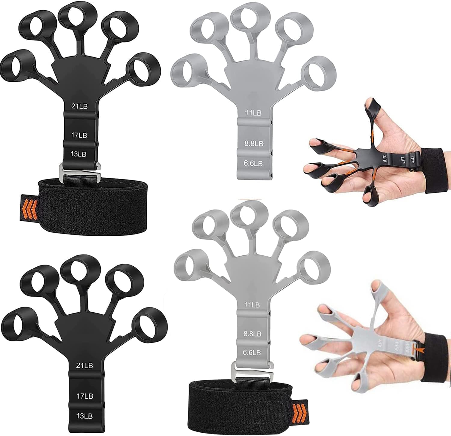 FIDFIT 2023 New Finger Grip Strengthener Hand forearm Exerciser Finger stretcher Trainer Hand Therapy Rock claiming Yoga Guitar