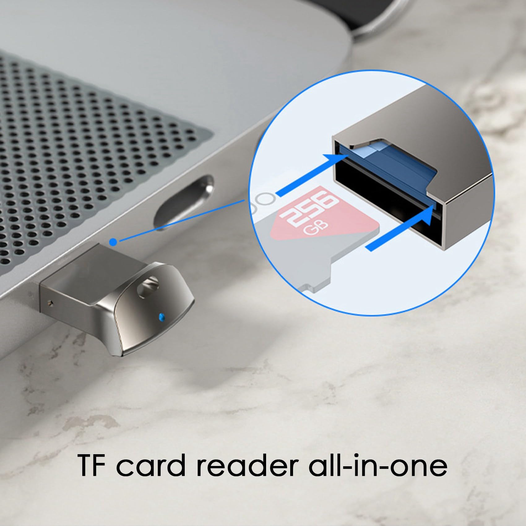 6 mini lettori di schede TF per computer USB, lettore di schede TF con indicatore LED per l'audio del computer