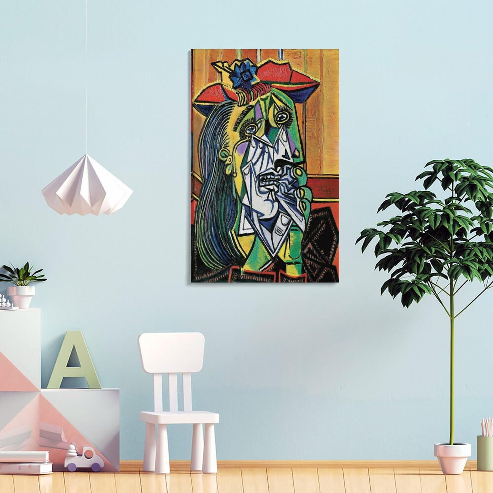 Amazon.co.jp: Pablo Picassoパブロ・ピカソ画家の作品（泣く女）刷