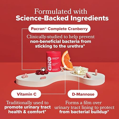 Miniatura 3 de O Positiv URO Suplemento de salud del tracto urinario para mujeres, 60 unidades (paquete de 1), vitaminas de apoyo urinario con extracto de arándano