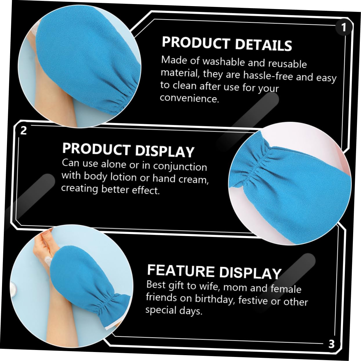 TOVINANNA 1 Pair Moisturizing Mittens Exfoliating Care Gloves for Spa Skin Repair Reusable Paraffin Wax Treatment for Daily Use and Professional Salon Services