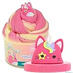 Original Squishmallows Sienna the Caticorn Premium Cloud Slime, Sugar Cookie-Scented, 8 oz., Storage Container with Figurine Topper, Rubber Charm, Goodie Bags Stuffers, Kids Party Favors, Sensory Toys