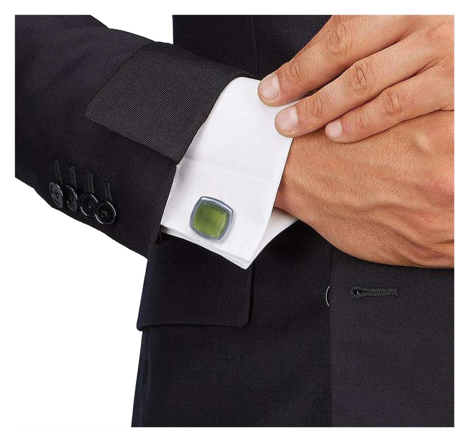 Gemelos para Hombre, 3 Pares, para Camisa, con diseño de Ojo de Gato, de Metal y Diamantes de imitación, para Traje, Boda, Negocios, joyería