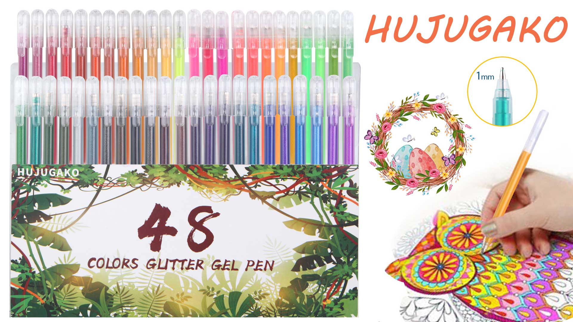Stylos Gel Multicolores Pointe Aiguille - 9 Couleurs, Pour Journal, Scrapbooking, Coloriage, Notes