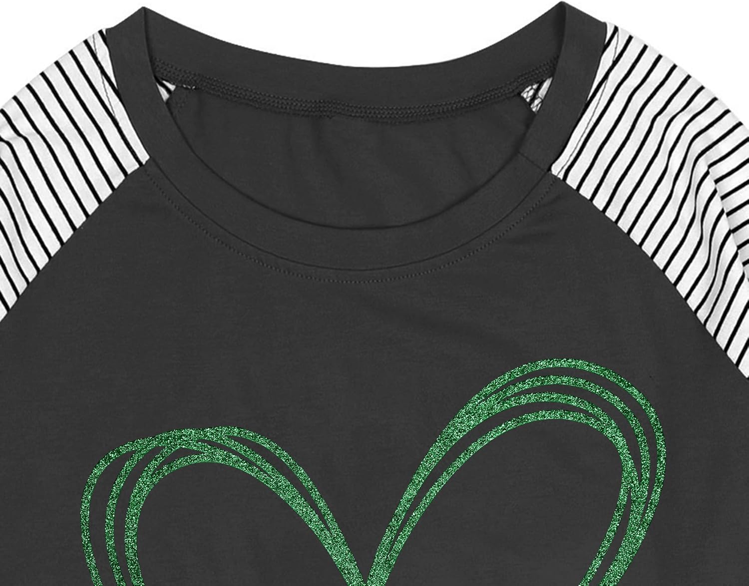 Women Plus Size St. Patrick's Day Shirt Lucky Shamrock Tees Green Heart Tshirt Irish Clover Tops - Image 5