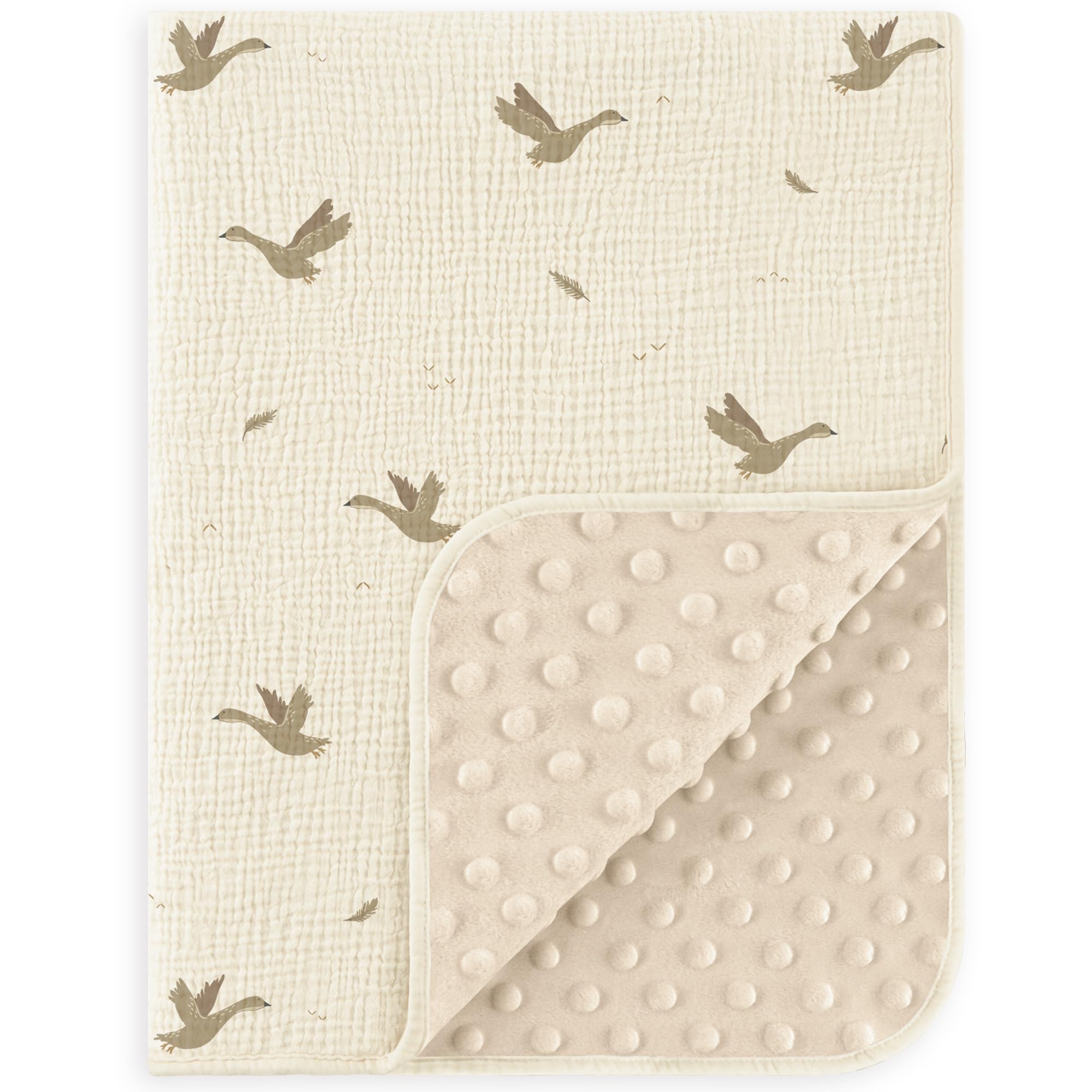 Susurration Babydecke Baumwolle Baby Decken Neugeborenen, Weiche Krabbeldecke 75x100cm,Multifunktional Minky Kuscheldecke für Kleinkinder Mädchen Junge