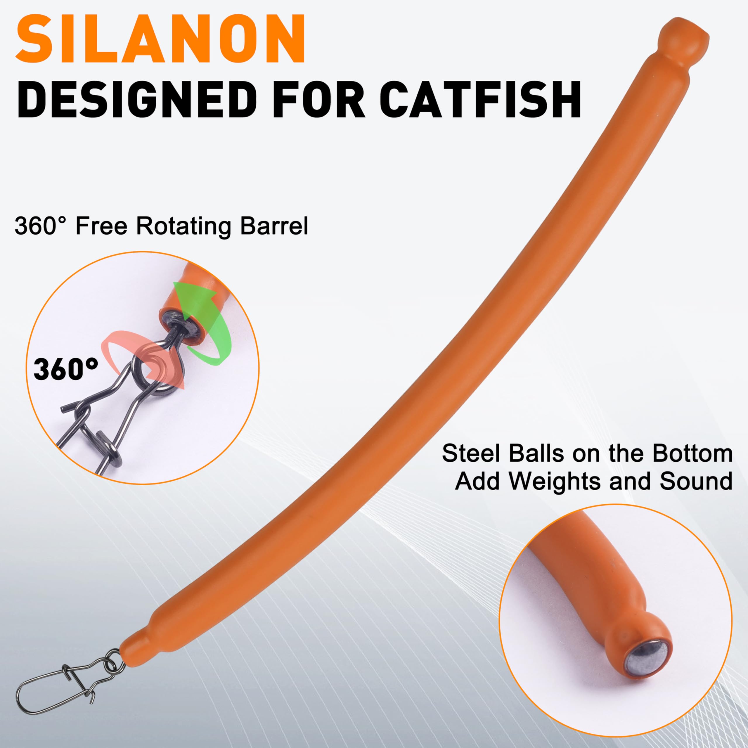 Dragging Weights for Catfishing, Slip Stick Catfish Dragging Weights No Snag Sinkers Drag Drifting Weights for Trolling Bottom Bouncing Snagless Catfishing Sinker Tackle Gear 2oz 3oz 4oz