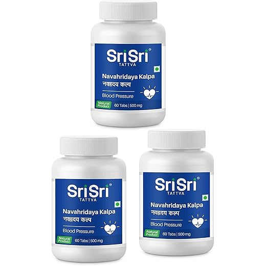 Sri Sri Heart Health Tablets 60 Count Pack of 3