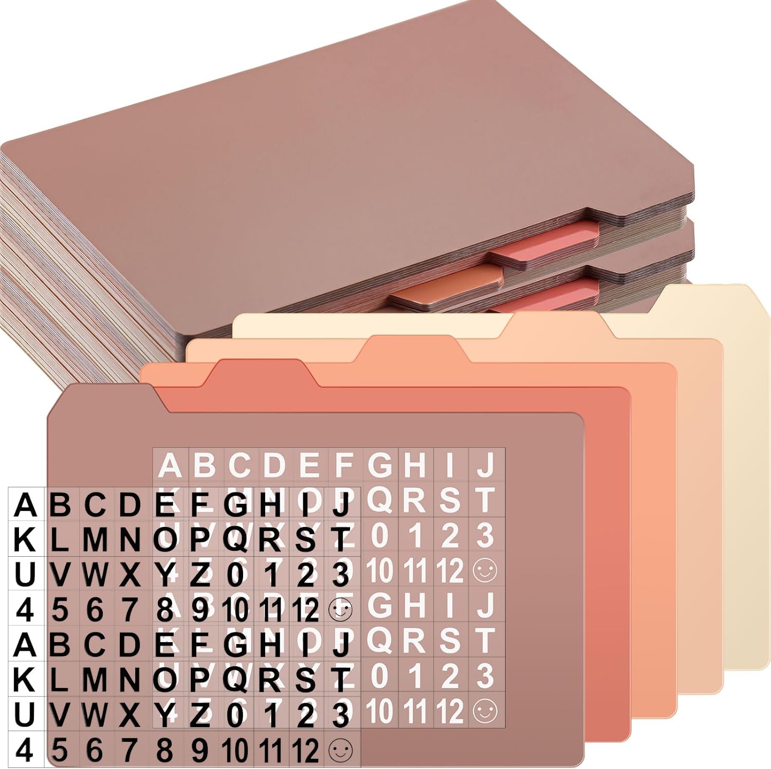 Harloon 52 Pcs Index Card Guide Set Include 50 Index Card Dividers 2