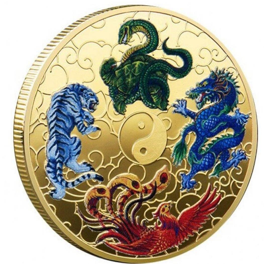 Glücksmünze „Und Phoenix“ – Traditionelle Chinesische Gedenkmünze, 45x3 Mm, Metall