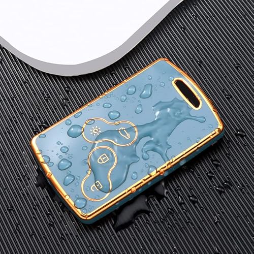 SANRILY Capa de chave dourada para Renault Clio Scenic Megane Captur Twingo Duster Kaptur Logan Keyl