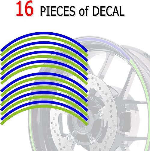 Vista 38 de MC MOTOPARTS Pegatinas de llanta exterior de 17 pulgadas C02B compatibles con YZF R125 MT125 MT07 MT10 MT25 FZ25 MT03 (rojo)