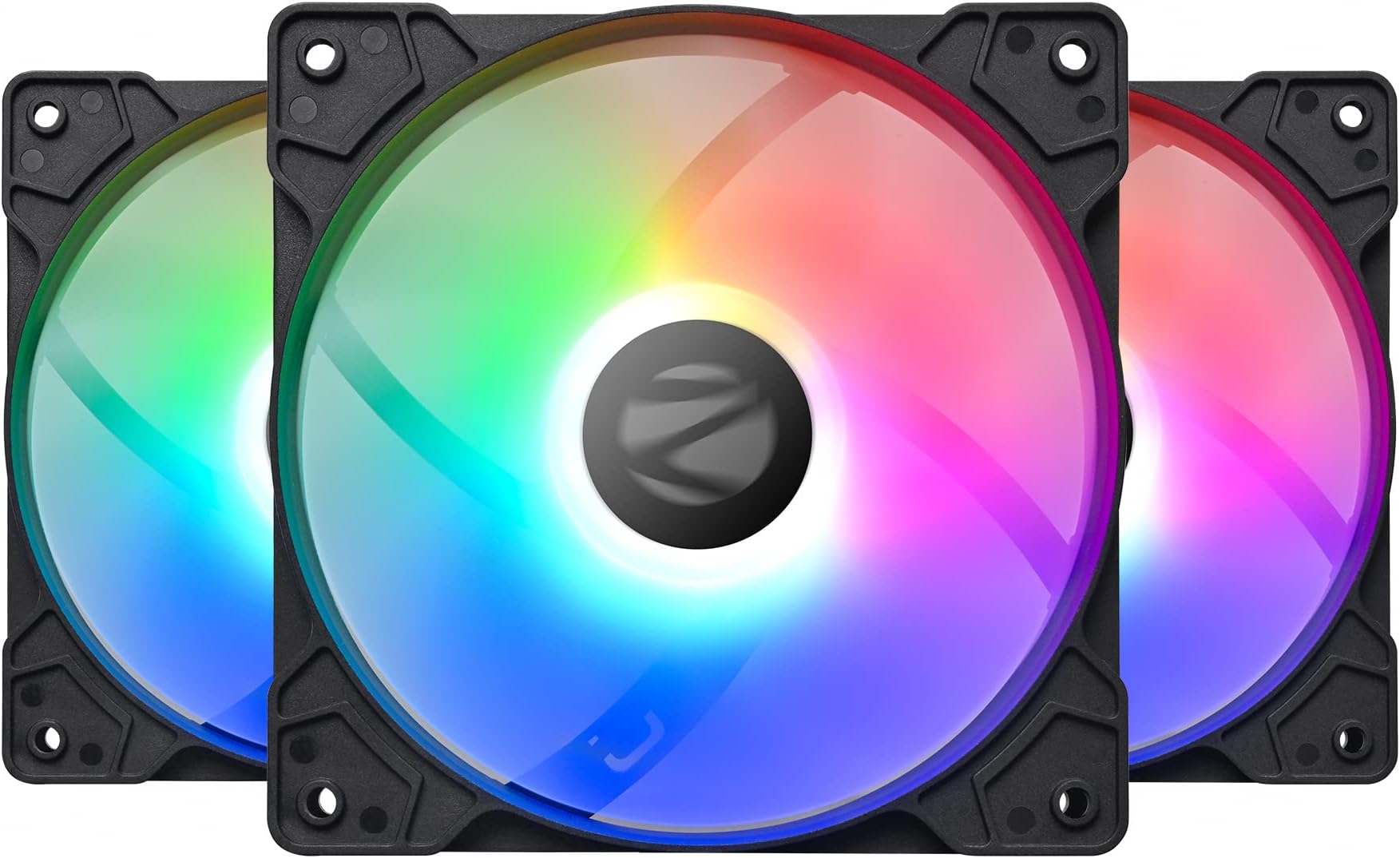 ZEBRONICS ZEB-PGF150 120mm Premium Chassis fan with 43.5CFM Airflow, Multicolor LEDs, Hydraulic Bearing, 1200 RPM High speed and 4 pin (Molex)