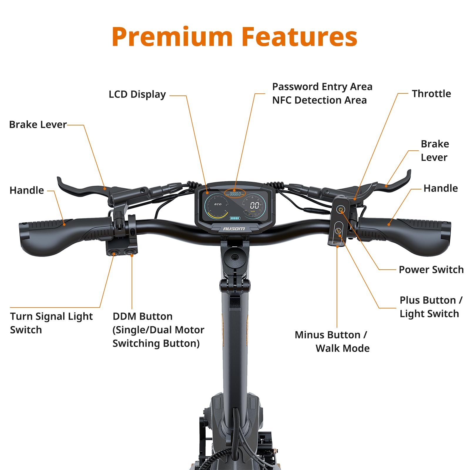 Ausom F1 Max Trottinette électrique, Trottinette Electrique Pliable Adulte, Autonomie 100KM Batterie 60V 20.8Ah Moteur 1400W*2, Trotinette Electrique Puissante Tout Terrain