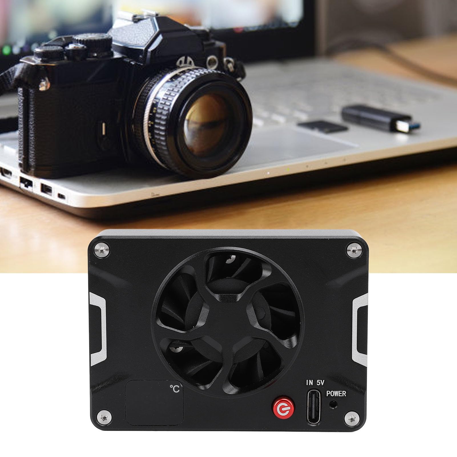Ventola di Raffreddamento della Fotocamera, Cuscinetto Idraulico Stabile Ventola di Raffreddamento Silenziosa Ad Alta velocità della Fotocamera Plug and Play 2 modalità di Ripresa