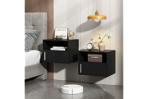 JAXPETY Wall Floating Nightstand with Hidden Drawer: Modern Convenience at Your Fingertips
