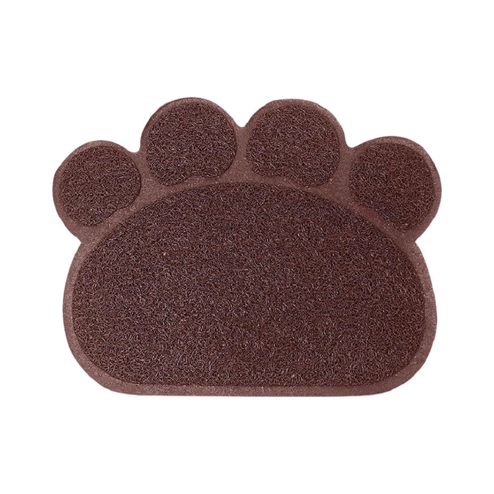 Pet Cat litter Mat,Waterproof PVC Paw Shaped Cat Litter Trapper Mat,30 x 40CM (B)