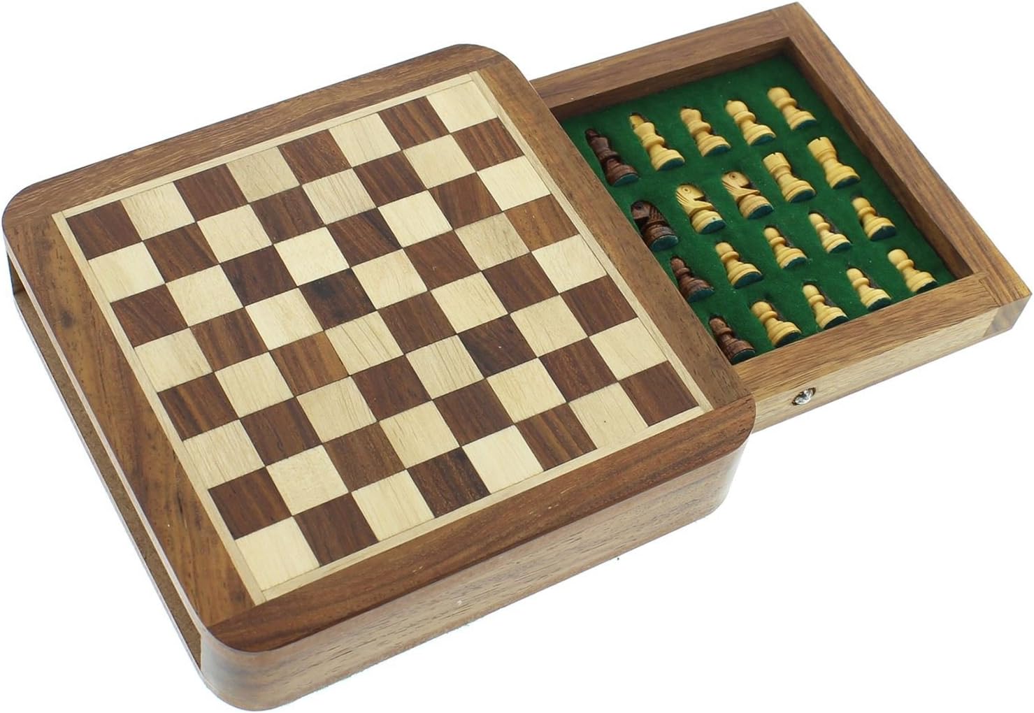 Travel Magnetic Chess Board Set with Drawer - Emporium Collection