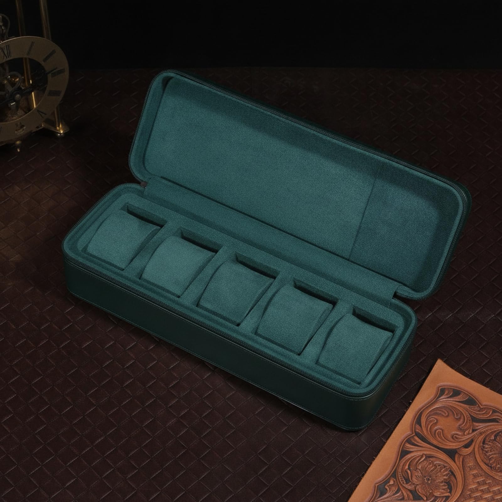 Organizador Relojes Rígido Estuche Acolchado para Viajeros, Coleccionistas, Viajes, Casa, Negro