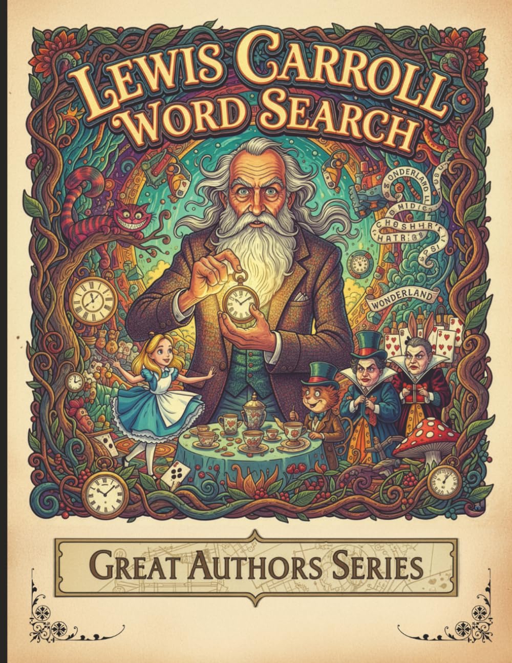 Lewis Carroll Word Search Puzzle Book: 50 Literary Puzzles Inspired by Wonderland, Logic, and Imagination (Great Authors Word Search Series)