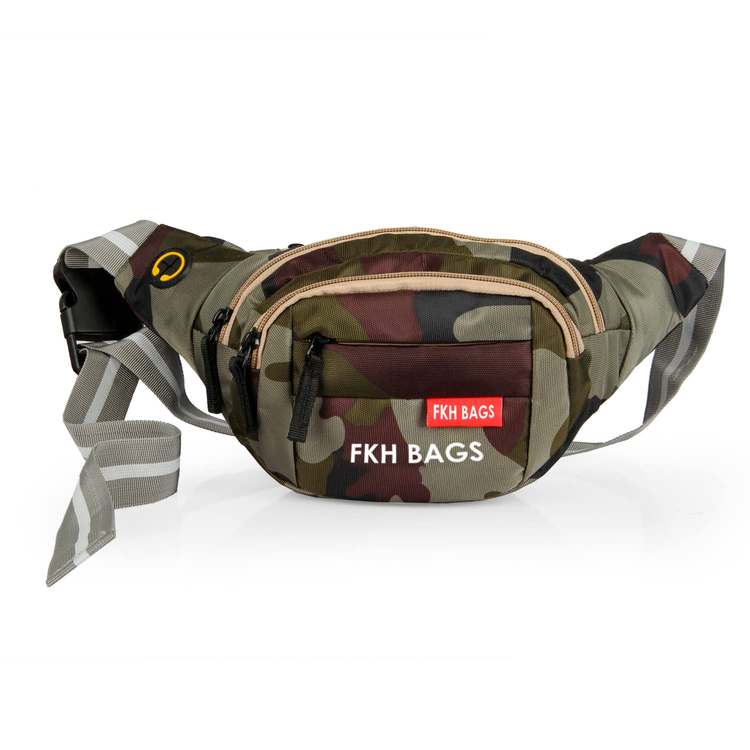 Large Pockets Waistpack for Men or Women Handy Hiking Zip Pouch Money Belt Bag (Army)-image-39