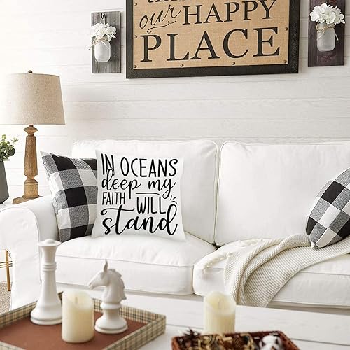 Miniatura 3 de Pillowcases Christian Saying I Need God in Every Single Moment of My Life 18x18in Christian Family Religious Home Decor Saying Cojines Decorativos