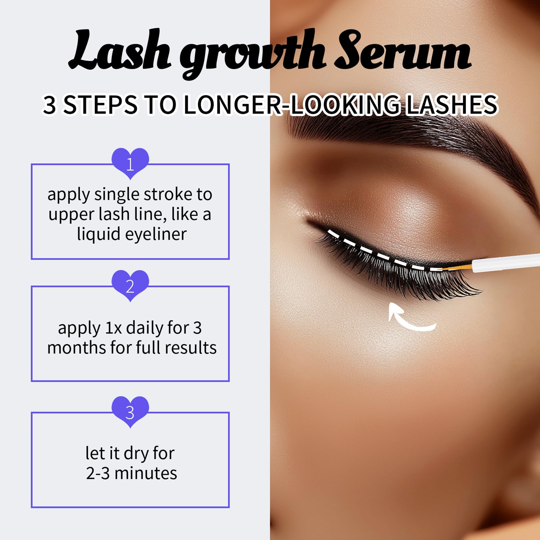 Eyelash and Eyebrow Growth Serum Set, Nourishing Lash & Brow Enhancer for Thicker Fuller, Healthier Looking Lashes and Brows - Image 2