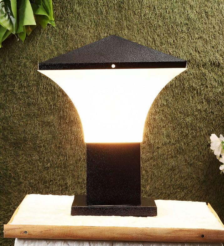 Black Milky Outdoor Modern Waterproof Gate Light/Pillar Light for Home & Garden (Bulbnot Included) (Pack of 1)-image-38