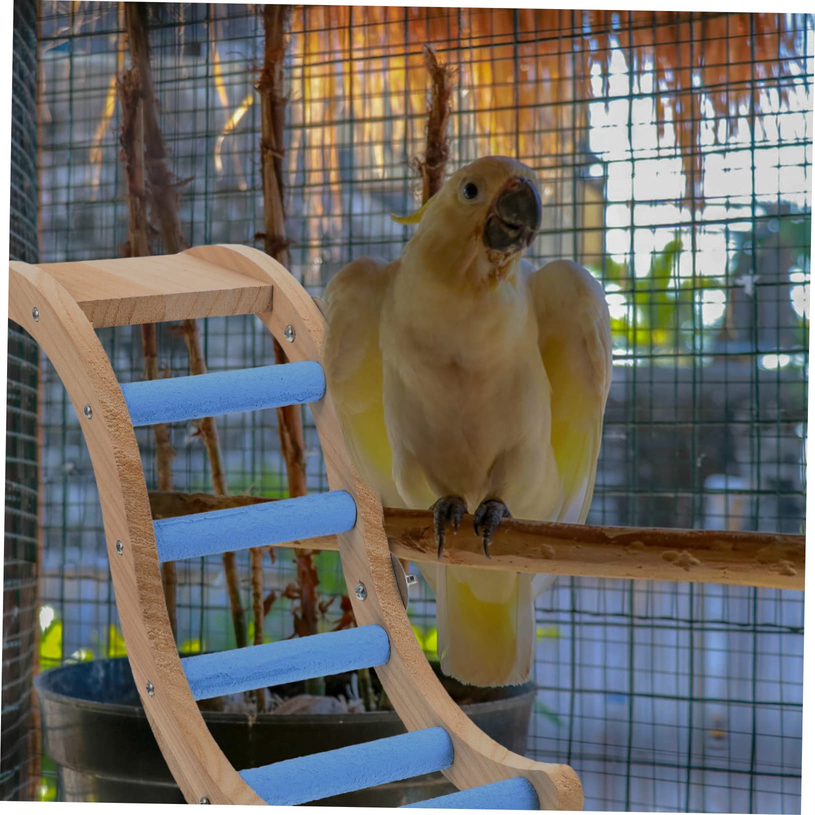 4 Pezzi Scale Giocattolo In Legno Per Pappagalli - Giocattoli Da Arrampicata E Morso Per Uccelli, Cockatiel E Animali Domestici - Foto 5