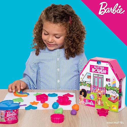 Miniatura 2 de Lisciani Giochi 88850 Barbie Glitter Dough Multipack 5 Jars