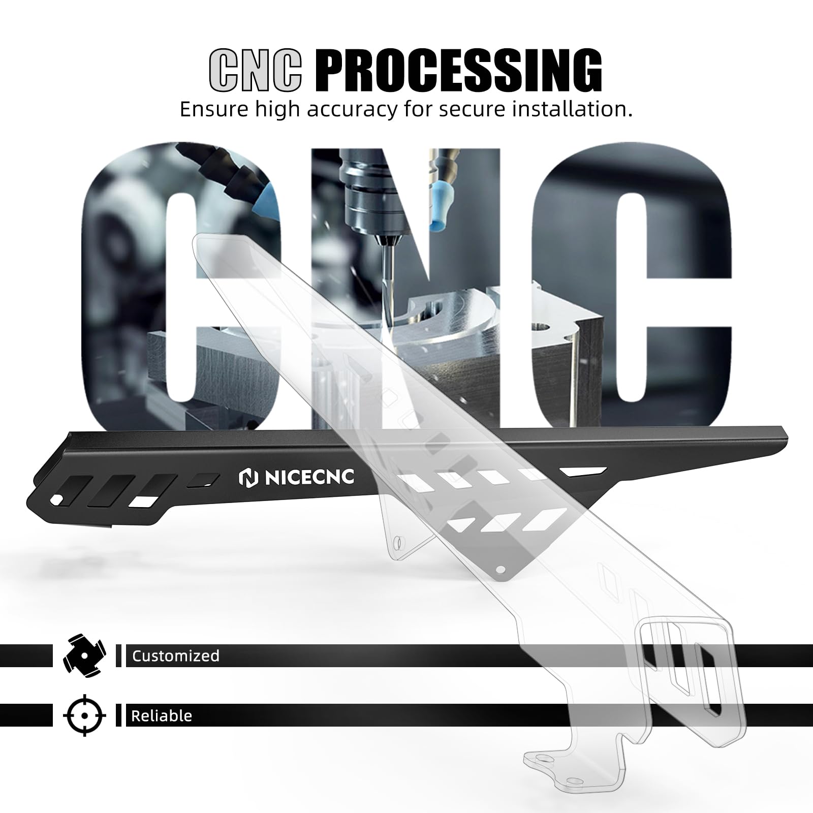 NICECNC Paracatena posteriore nero compatibile con Yamaha XTZ 700/Tenere 700 2019 2020 2021 2022 2023 2024 Compatibile con Tenere 700 Rally Edition 2020 2021 2022 2023 2024 Vedi montaggio